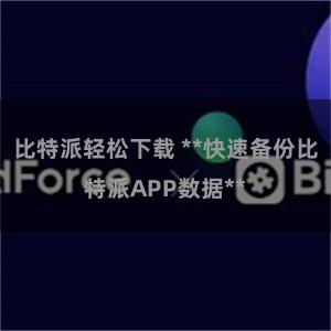 比特派轻松下载 **快速备份比特派APP数据**